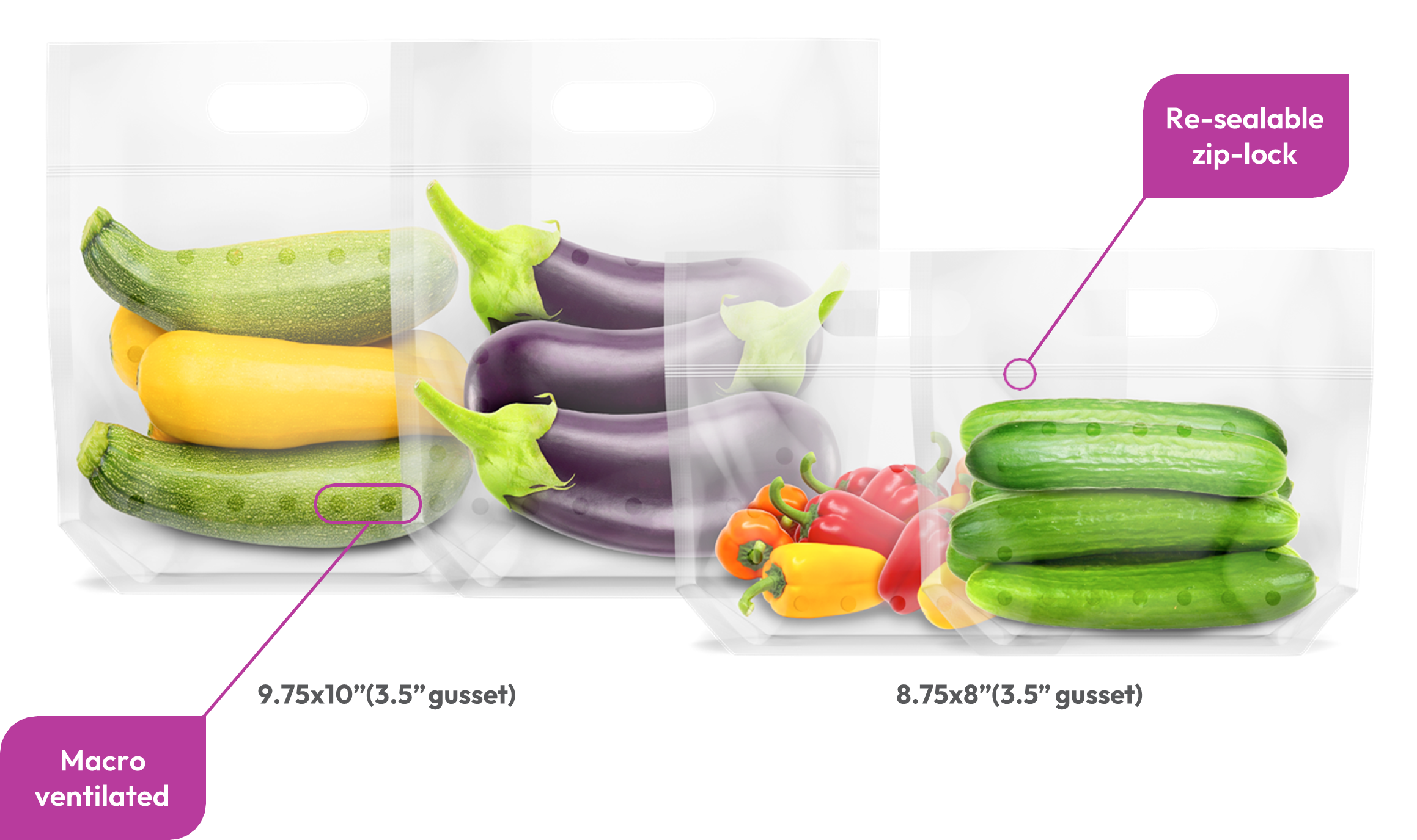 Stock Ready Zip-Lock Pouches